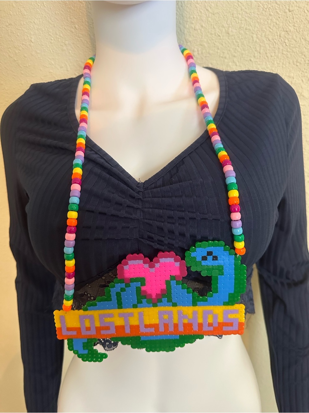 Lostlands Rainbow Bead Kandi Necklace